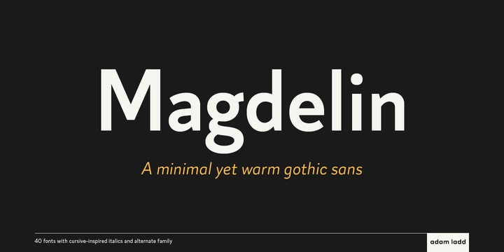 Пример шрифта Magdelin Alt